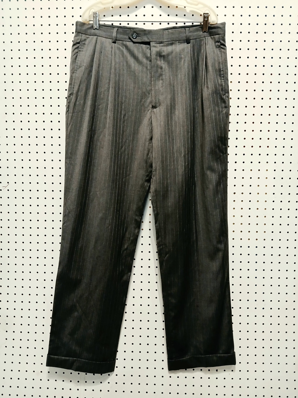 Source Unknown Men's Charcoal Pinstripe Dress Pants